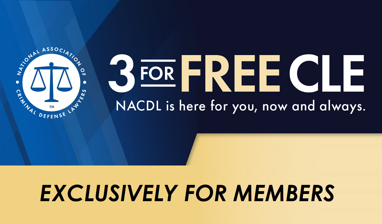3 for FREE CLE - July (Members Only) Cover