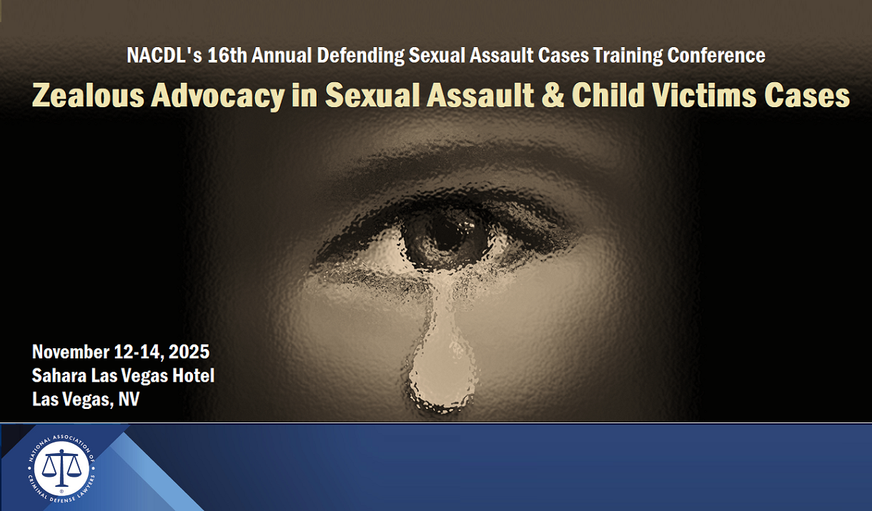 2025 Defending Sexual Assault Cases Training Seminar Cover