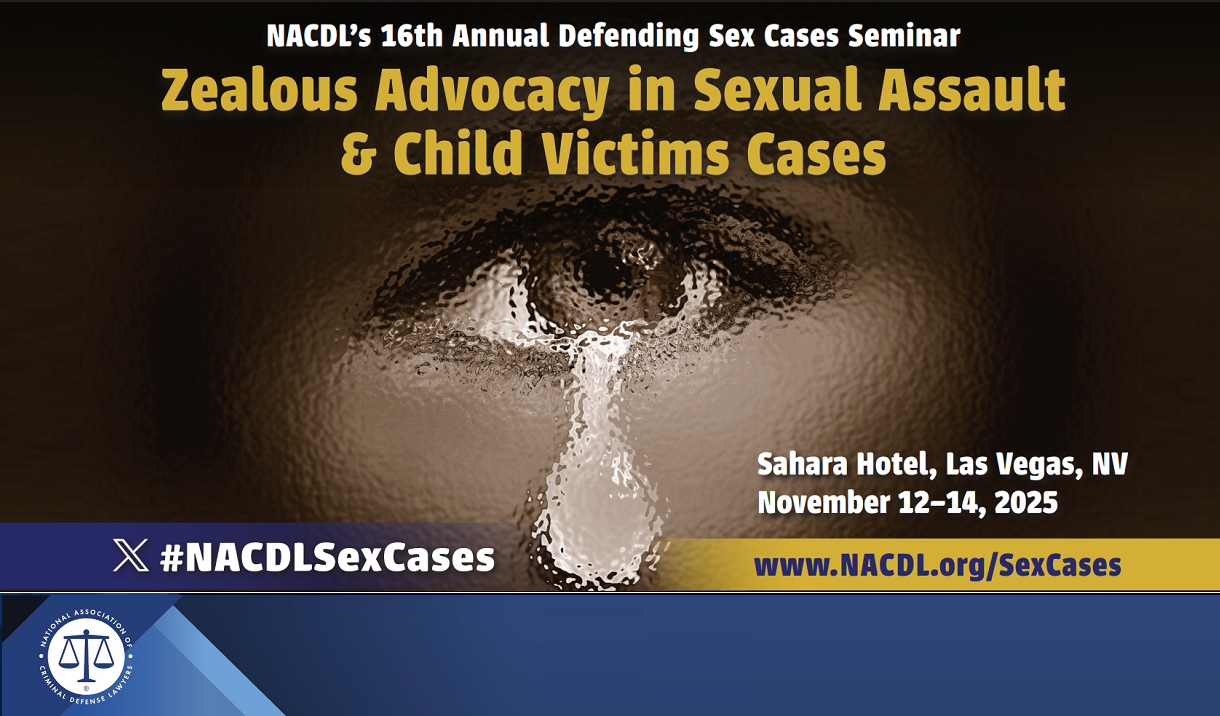 2025 Defending Sexual Assault Cases Training Seminar Cover