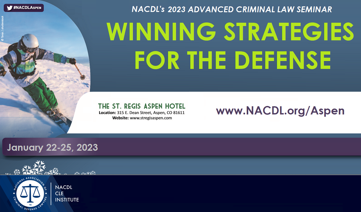 2023 Advanced Criminal Law Seminar Cover