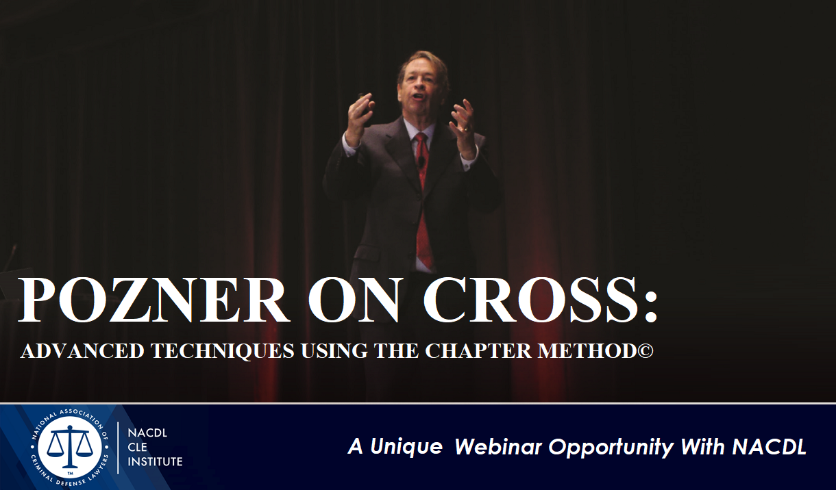 Pozner on Cross: Advanced Techniques Using the Chapter Method© Cover