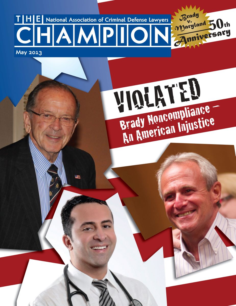 May 2013 cover of The Champion magazine