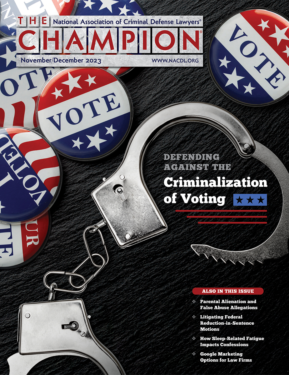 November/December 2023 cover of The Champion magazine