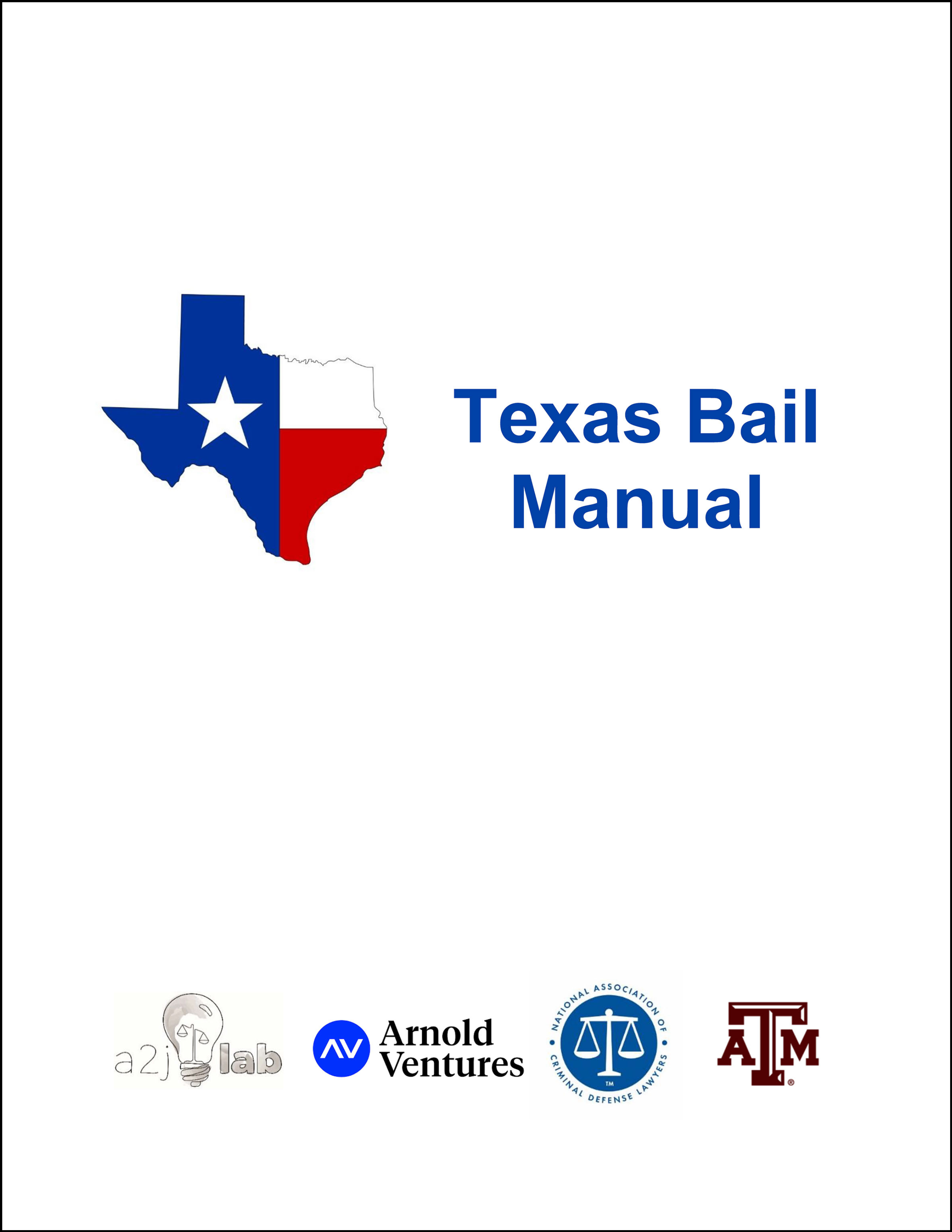 Cover for NACDL report Texas Bail Manual