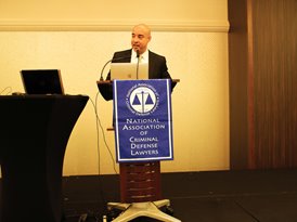 Then-NACDL President Rick Jones speaking at the inaugural Presidential Summit & Seminar: “Race Matters: The Impact of Race on Criminal Justice” in Detroit, MI in September 2018